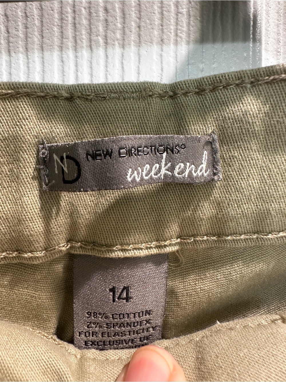 new directions Beige Cropped Stretch Jeans - Picture 3 of 5